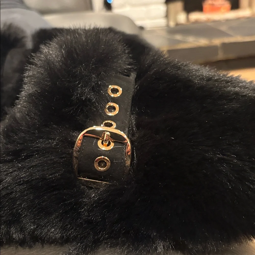 Leather Jeffrey Campbell Furry Slippers Size 9 - Picture 8 of 15